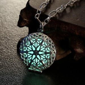 Luminous Locket Pendant Necklace GLOWS In DARK